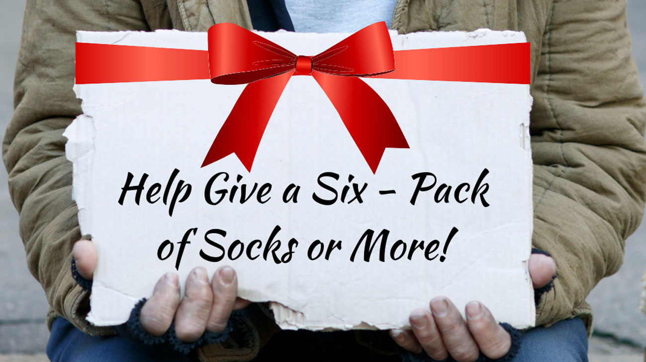 We have partnered again this year with the Pay It Backward Foundation for our annual “Street Socks Campaign”